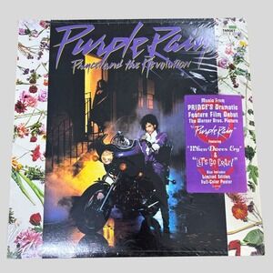 VTG Prince Purple Rain & The Revolution LP 1984 Warner Bros 1-25110 Poster VG+